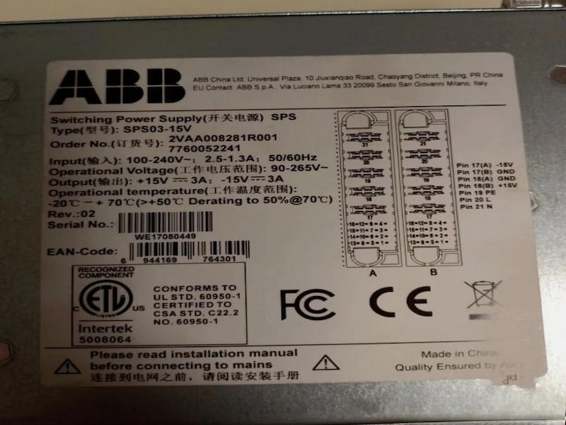 ABB SPS03-15V 2VAA008281R001
