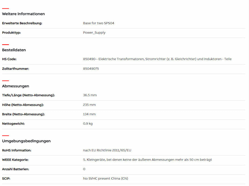 ABB BP04 8VZZ001719Z0001